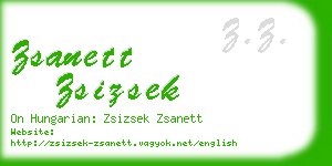 zsanett zsizsek business card